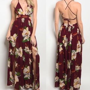 Burgundy Maxi Dress Medium/Small - NWOT